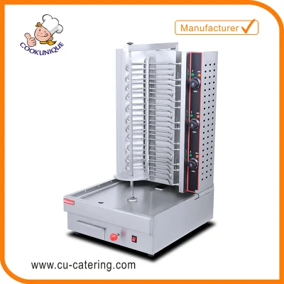 Commercial Adjustable Stainless Steel Electric Shawarma Grill Vertical Kebab Middle East Rotisserie Shawarma