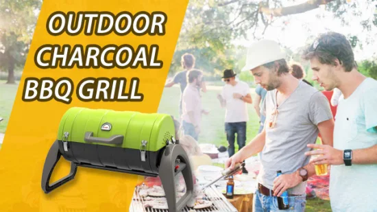 Folding Camping Grill Gas and Charcoal Grill Vertical Charcoal Grill Burners Propane Foldable BBQ Grill